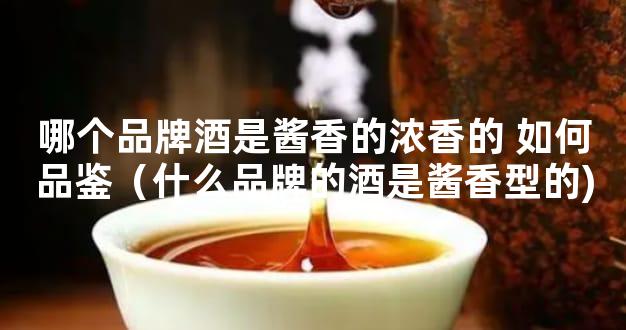 哪个品牌酒是酱香的浓香的 如何品鉴（什么品牌的酒是酱香型的)